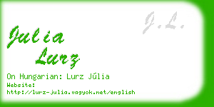 julia lurz business card
